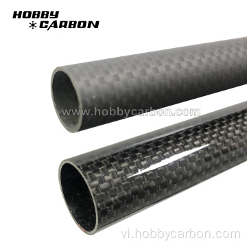 Ống sợi carbon cuộn với bề mặt 3K